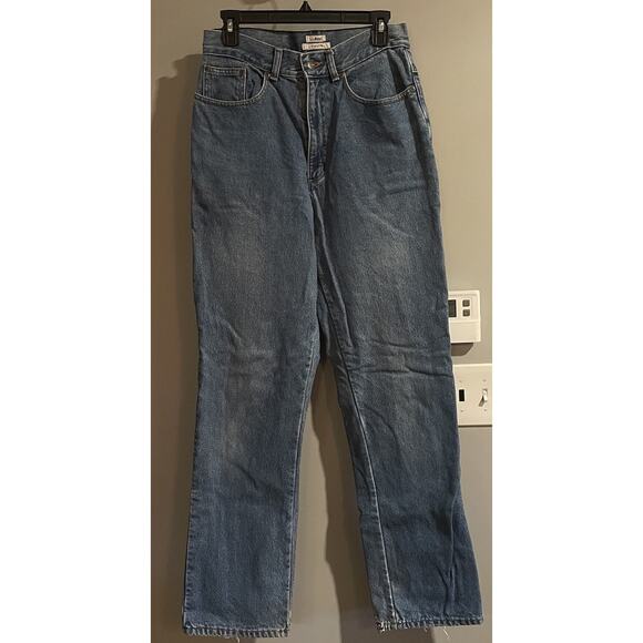 LL Bean Jeans Original Fit Flannel‎ Lined Denim Womens Size 10 Tall Note - Picture 1 of 12
